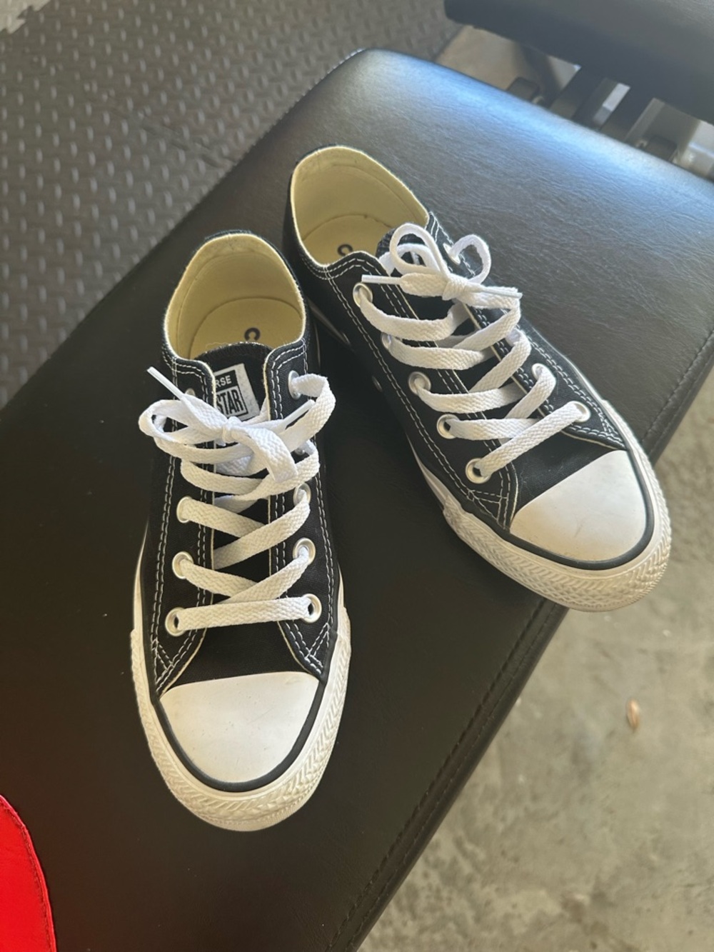 Converse Black and White Low-Top Canvas Sneakers